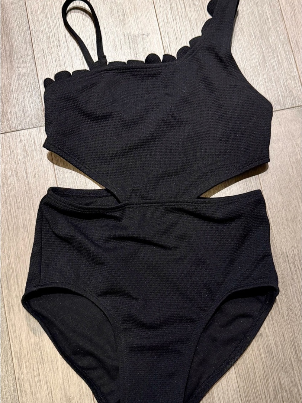 art class Black One-Shoulder Kids One-Piece Swimsuit